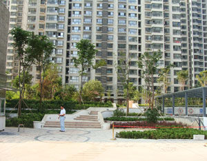 Outdoor landscape engineering of Baoding Garden Community